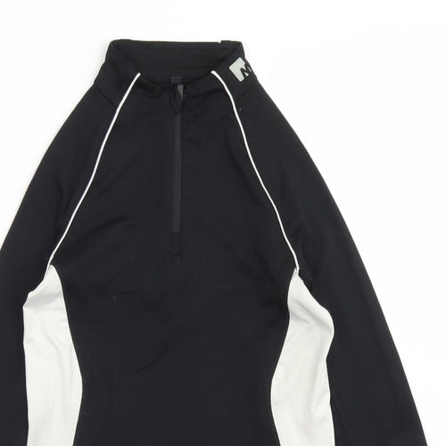 NEVICA Girls Black Colourblock Polyester Pullover Sweatshirt Size 7-8 Years