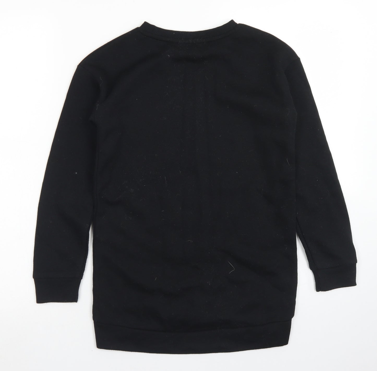 F&F Girls Black  Polyester Pullover Sweatshirt Size 9-10 Years   - Unicorn