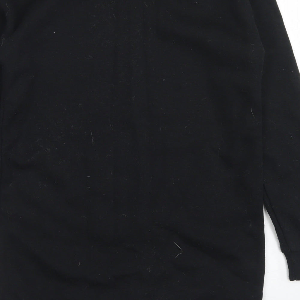 F&F Girls Black  Polyester Pullover Sweatshirt Size 9-10 Years   - Unicorn