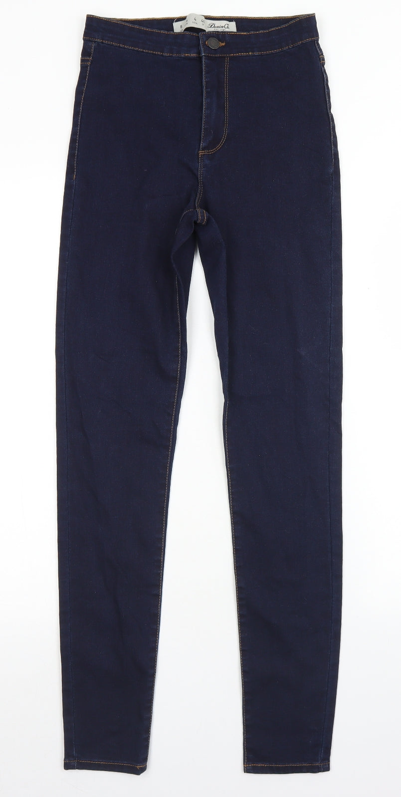 Denim Co Womens Blue  Cotton Skinny Jeans Size 8 L28 in Regular Button