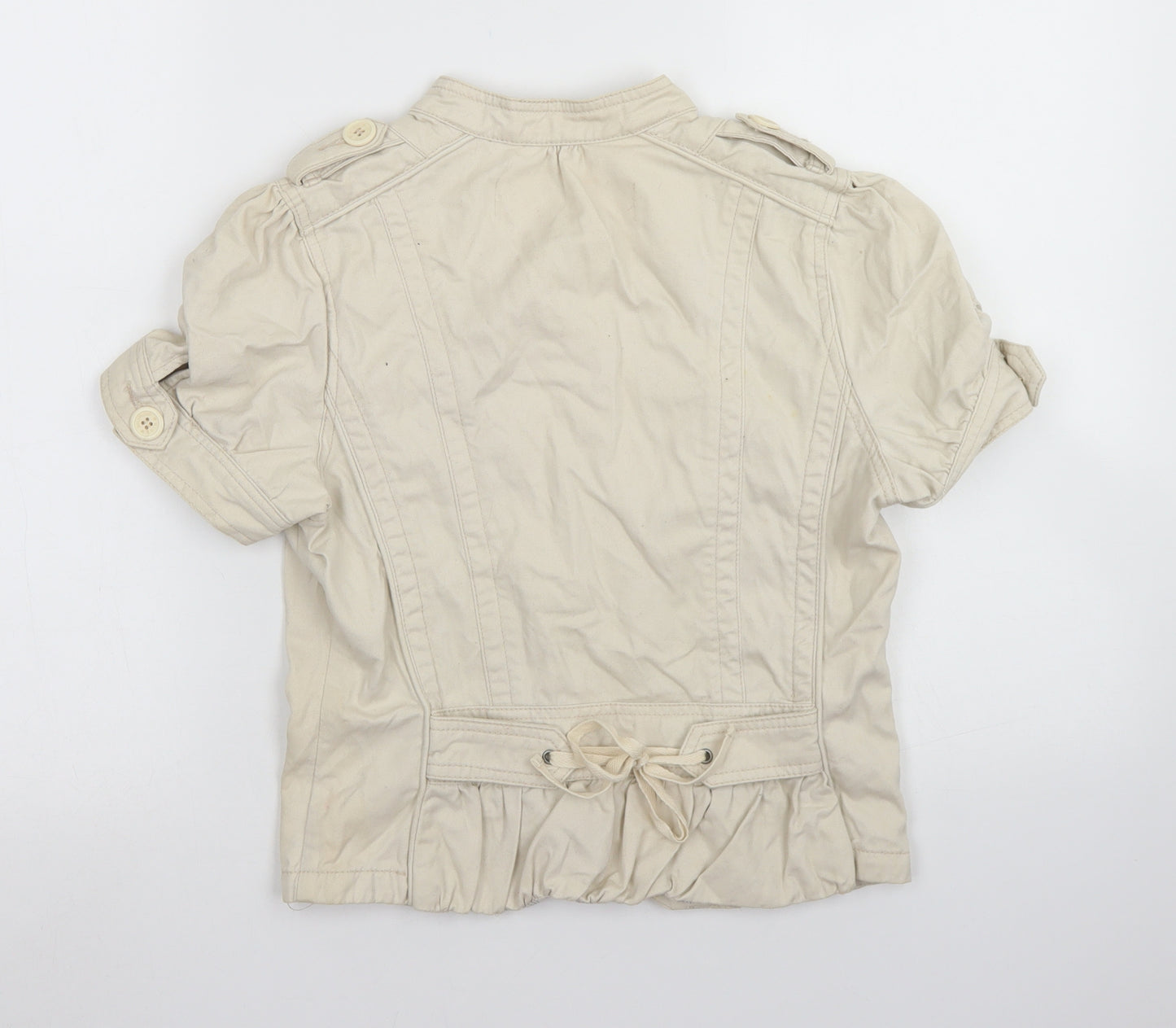 Miss Selfridge Womens Beige   Jacket  Size 10  Button