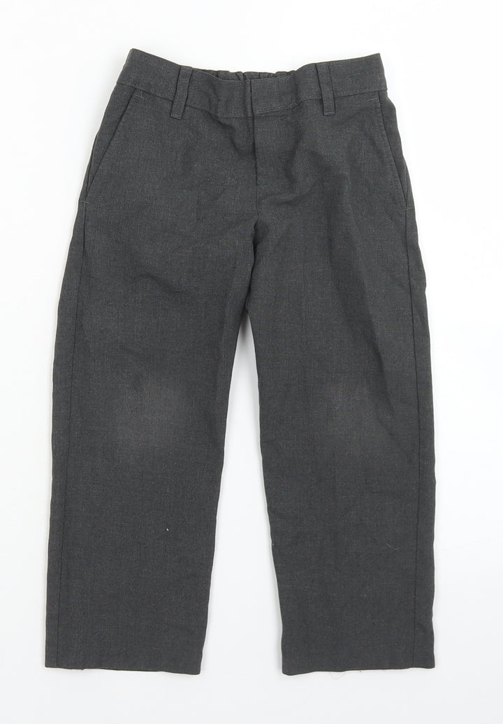M&S Boys Grey Polyester Dress Pants Trousers Size 3-4 Years Regular - School Wear