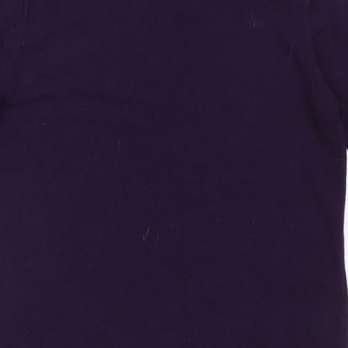 hs Womens Purple Crew Neck  Acrylic Pullover Jumper Size 14