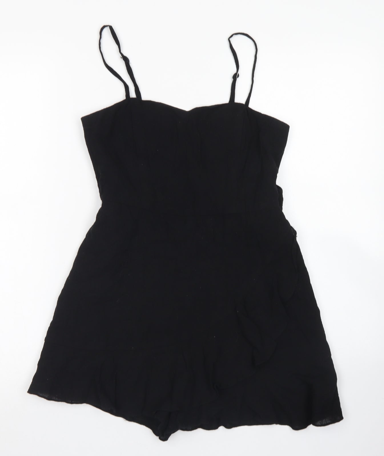 Mooloola Womens Black  Cotton Playsuit One-Piece Size 14  Zip