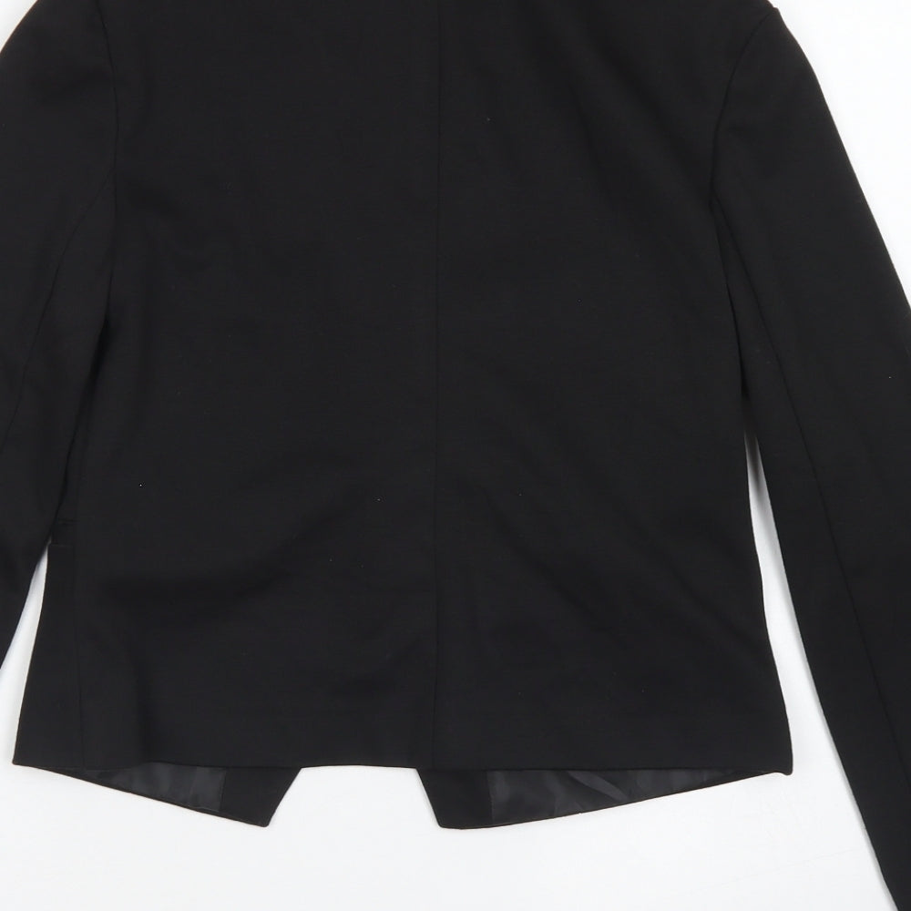 ASOS Womens Black  Polyester Jacket Blazer Size 4