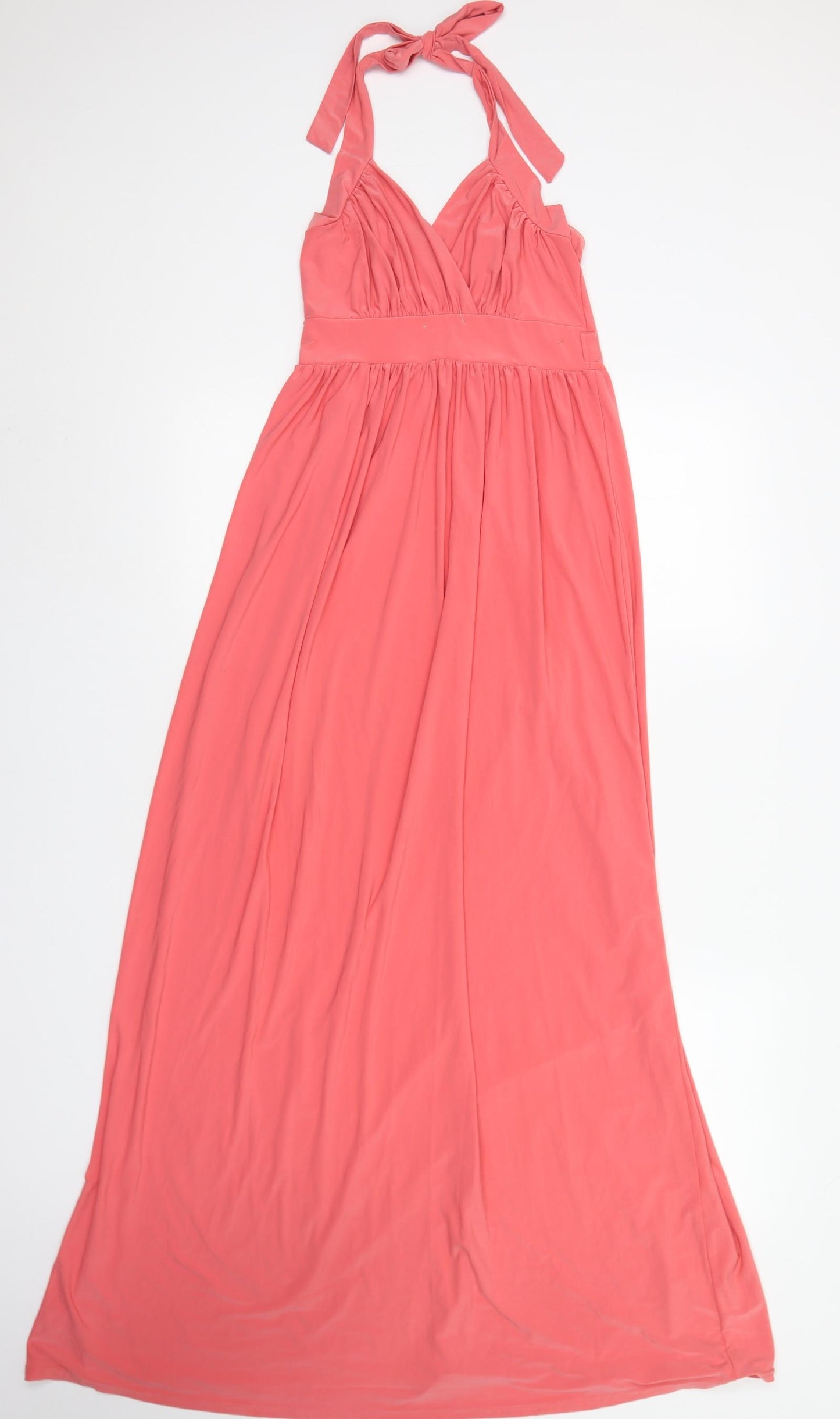 Headgirl Womens Pink  Polyester Maxi  Size S  Halter Tie