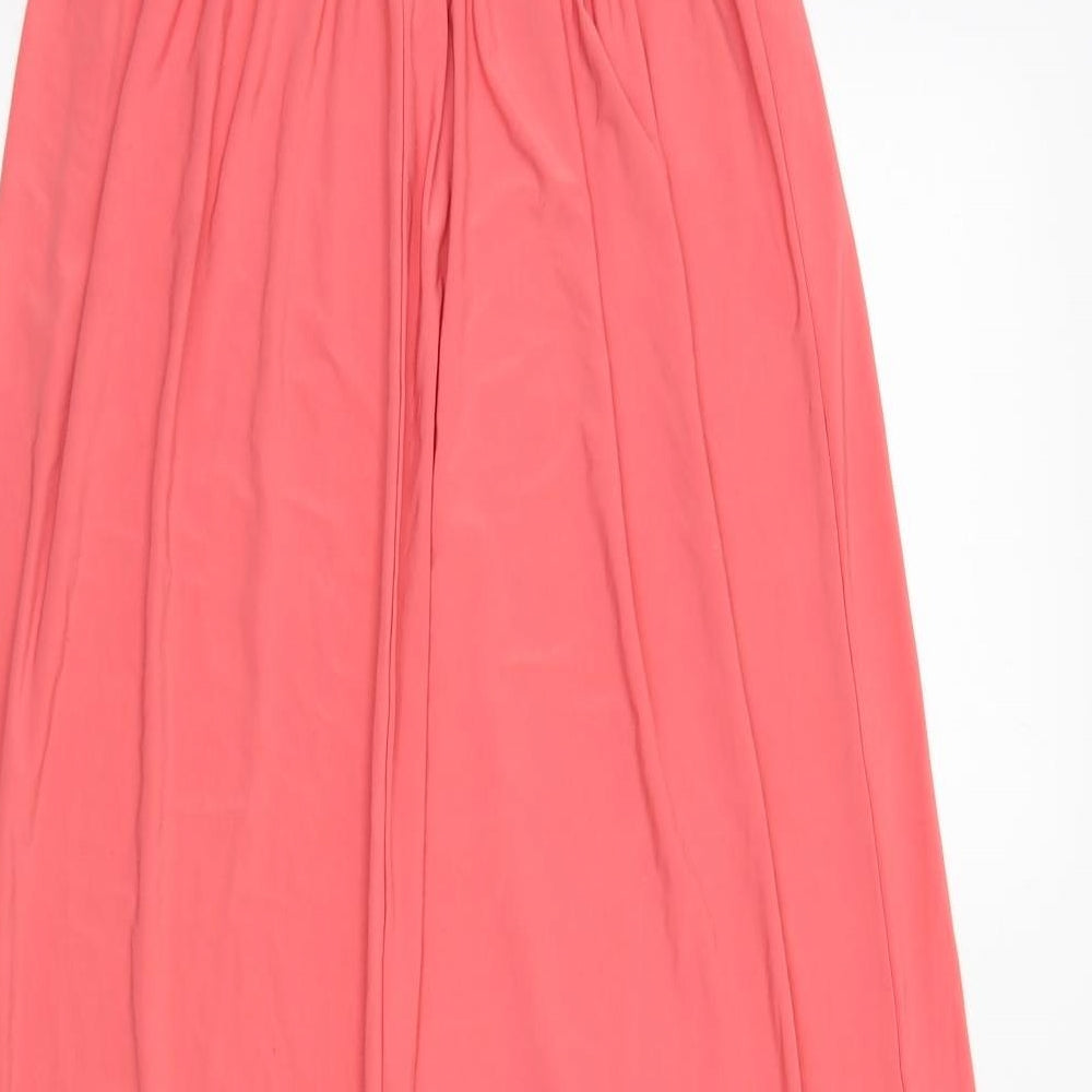 Headgirl Womens Pink  Polyester Maxi  Size S  Halter Tie