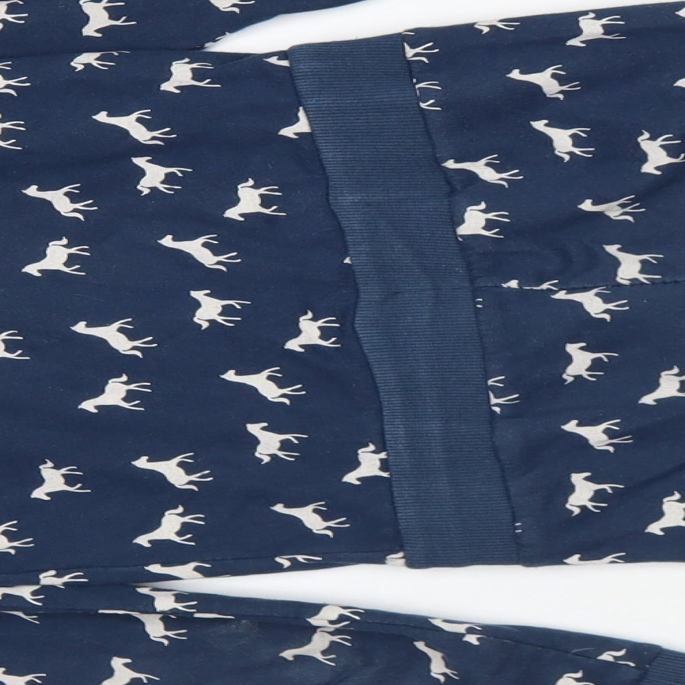 F&F Girls Blue Spotted Cotton Top One Piece Size 9-10 Years  Zip - Horse Print