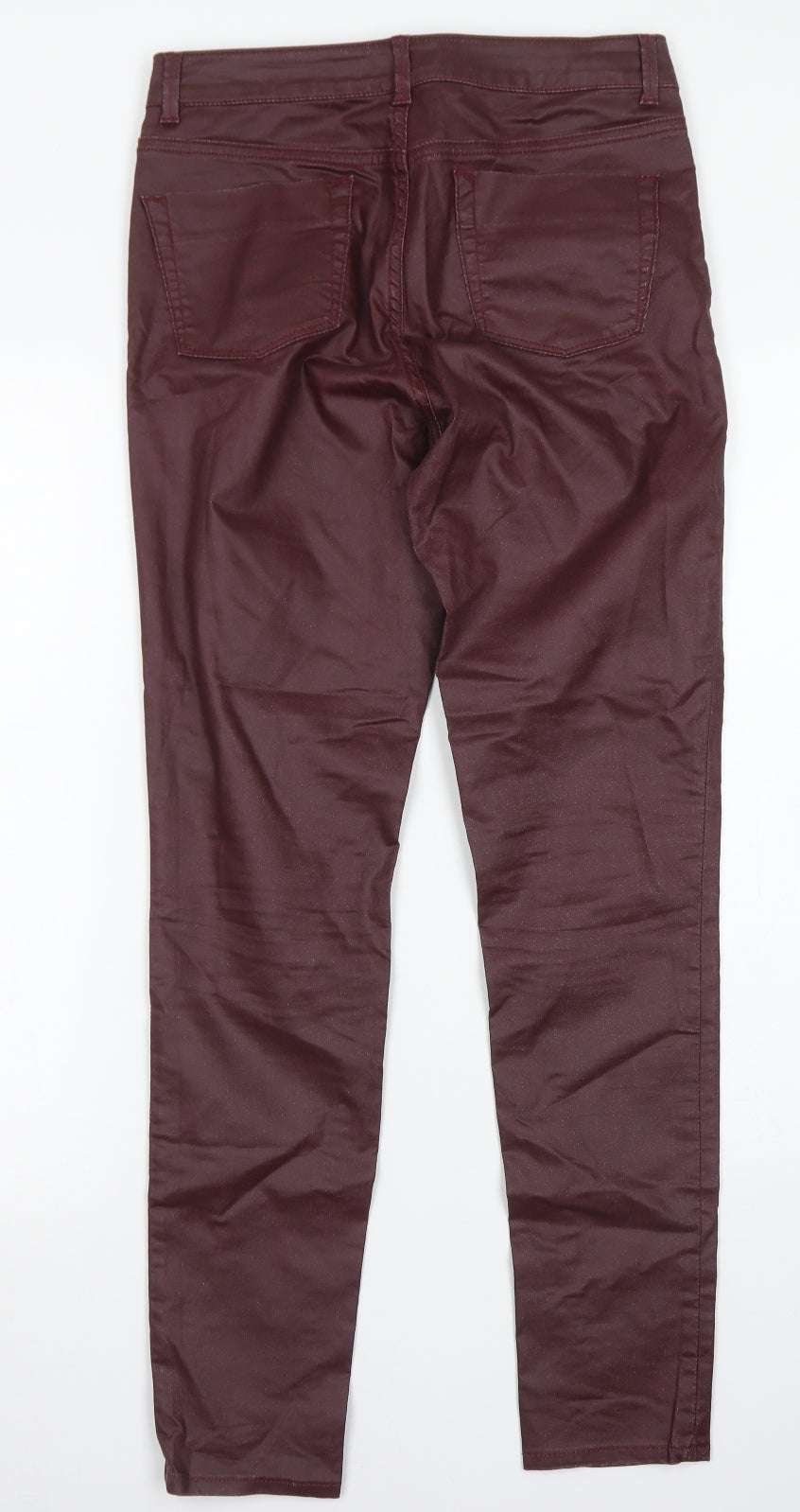 Warehouse Womens Purple  Cotton Skinny Jeans Size 12 L29 in Regular Button