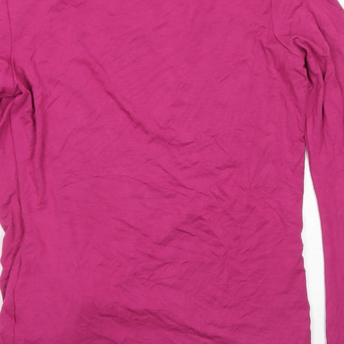 Loungerie Womens Pink  Viscose Wrap T-Shirt Size S V-Neck