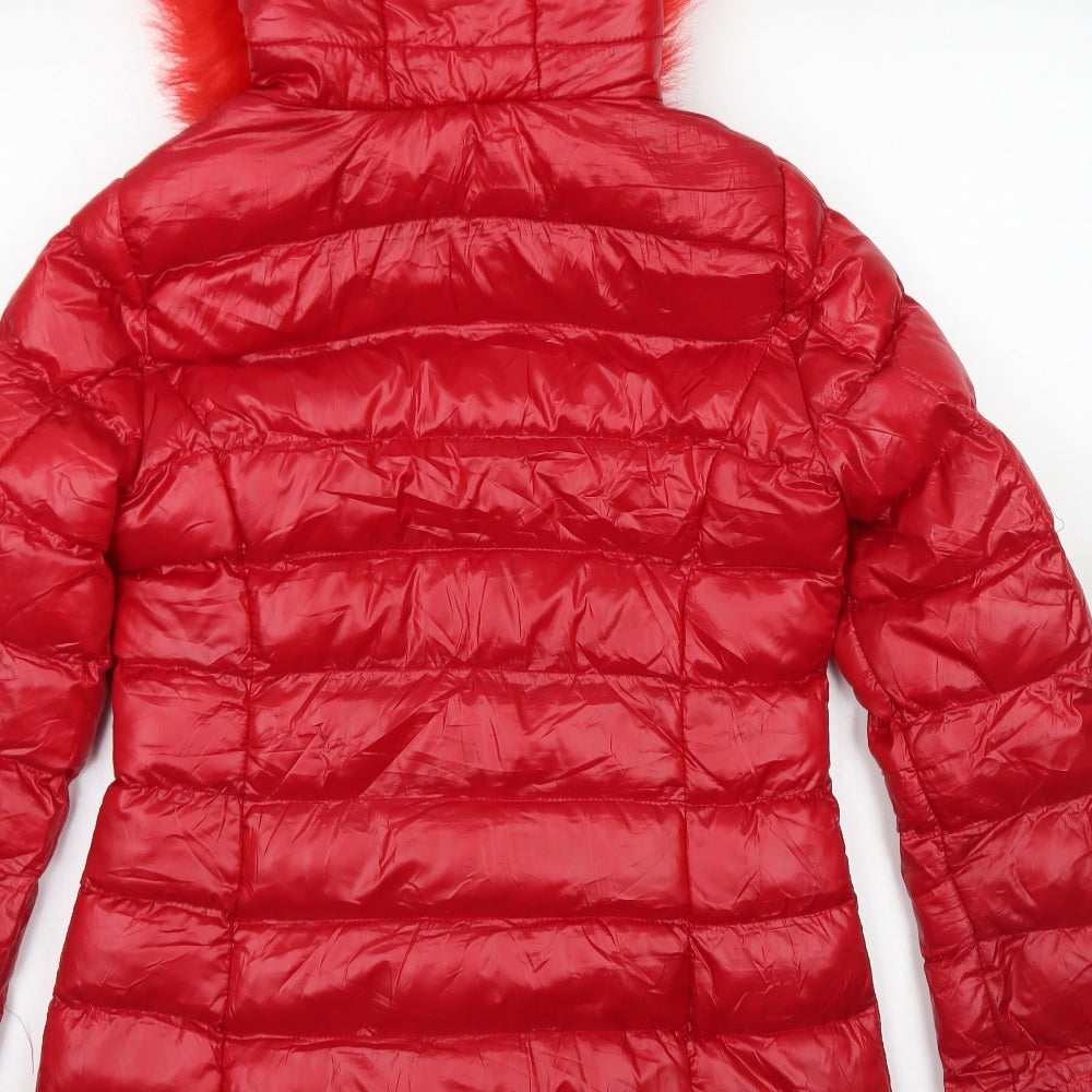 Zac & Zoe Womens Red   Parka Coat Size M  Zip