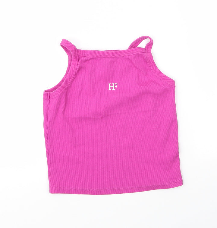 Holyfied Girls Pink  Cotton Camisole Tank Size 14 Years Square Neck