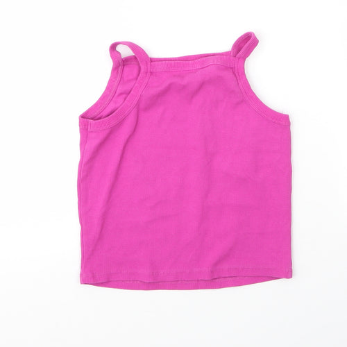 Holyfied Girls Pink  Cotton Camisole Tank Size 14 Years Square Neck