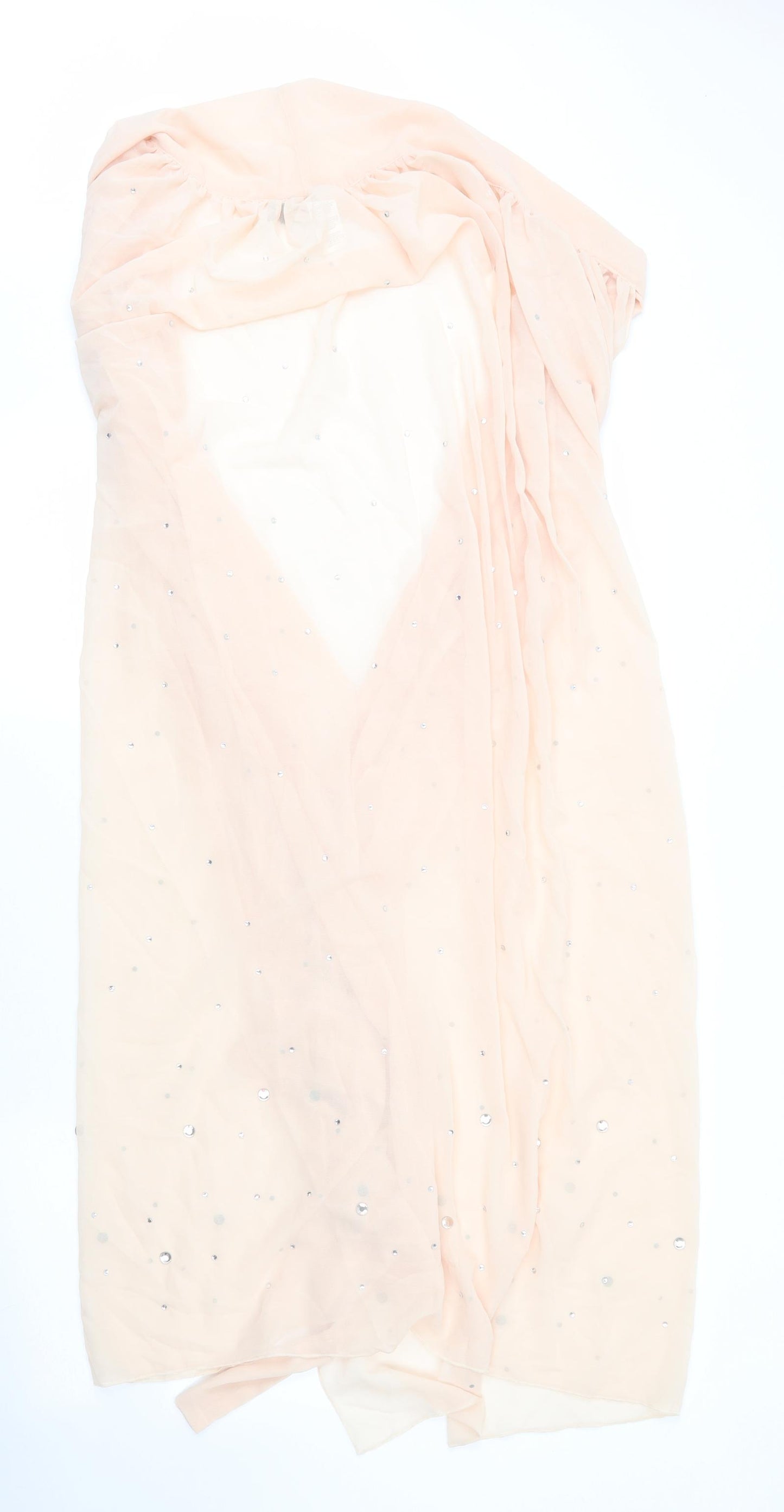 PRETTYLITTLETHING Womens Pink  Polyester Shift  Size 10  V-Neck  - Cape