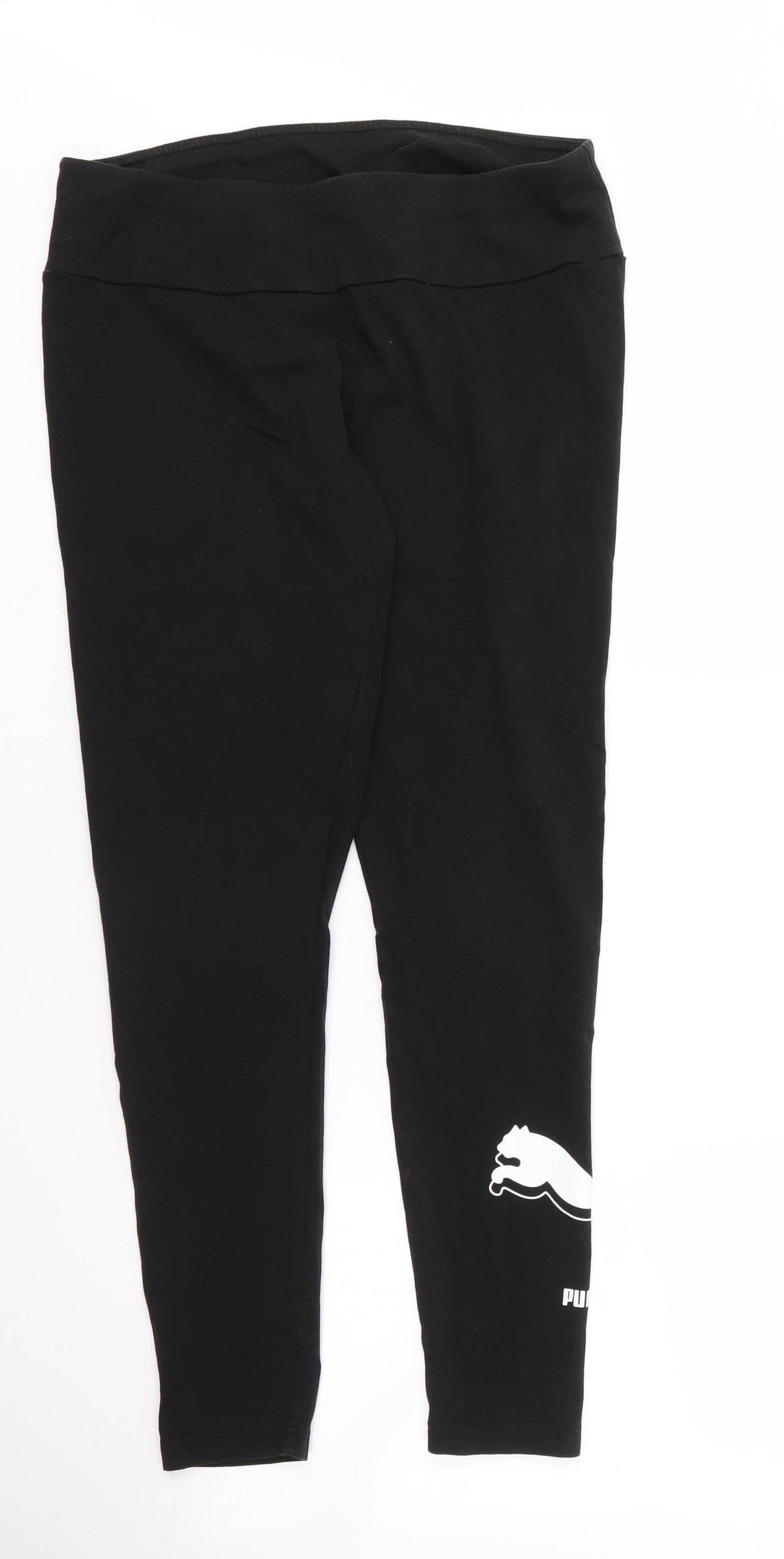 PUMA Womens Black  Polyester Carrot Leggings Size L L26 in
