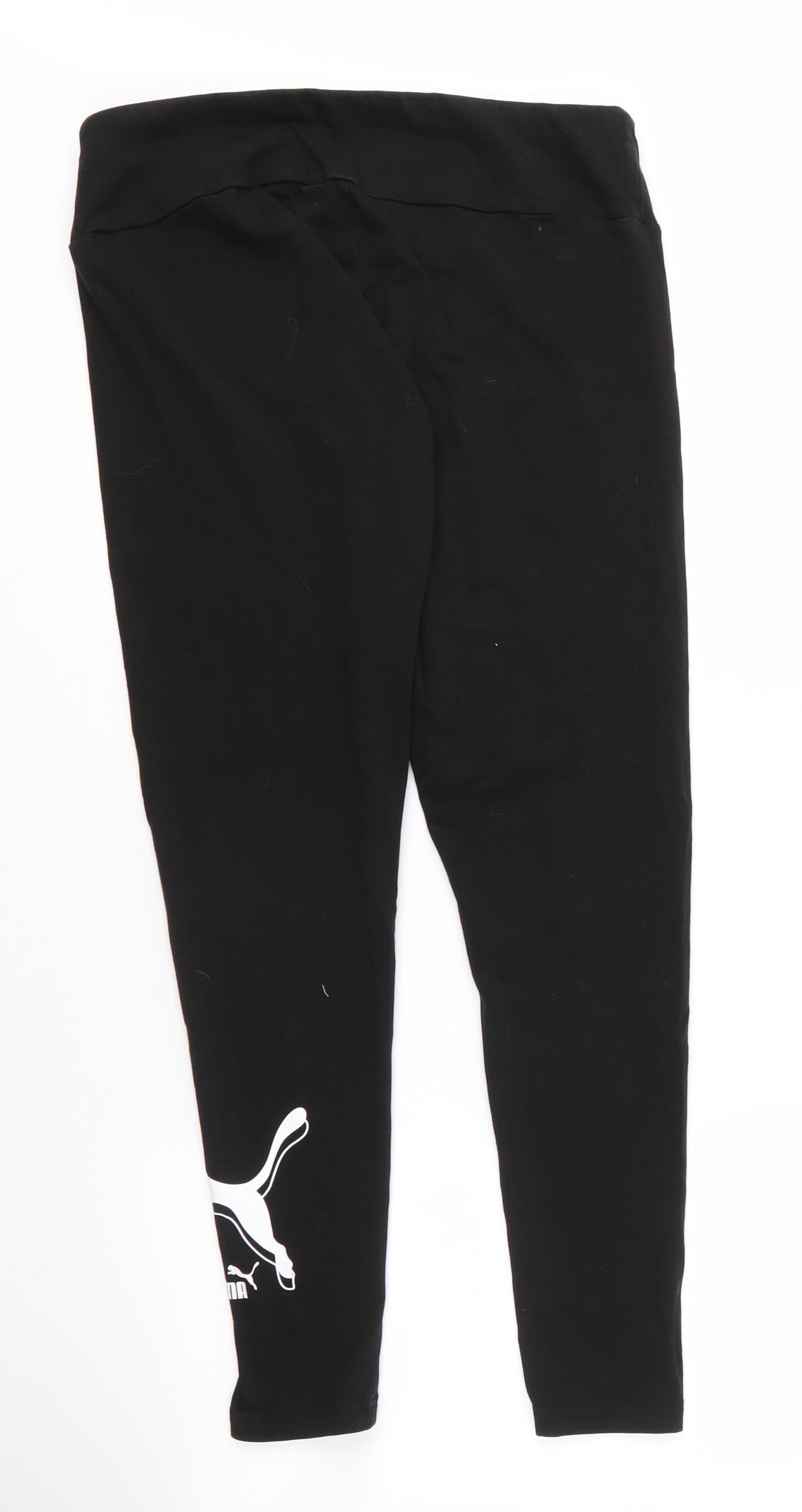PUMA Womens Black  Polyester Carrot Leggings Size L L26 in