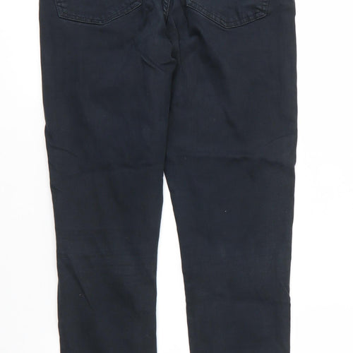 Topshop Womens Black  Cotton Skinny Jeans Size 28 in L27 in Regular Zip