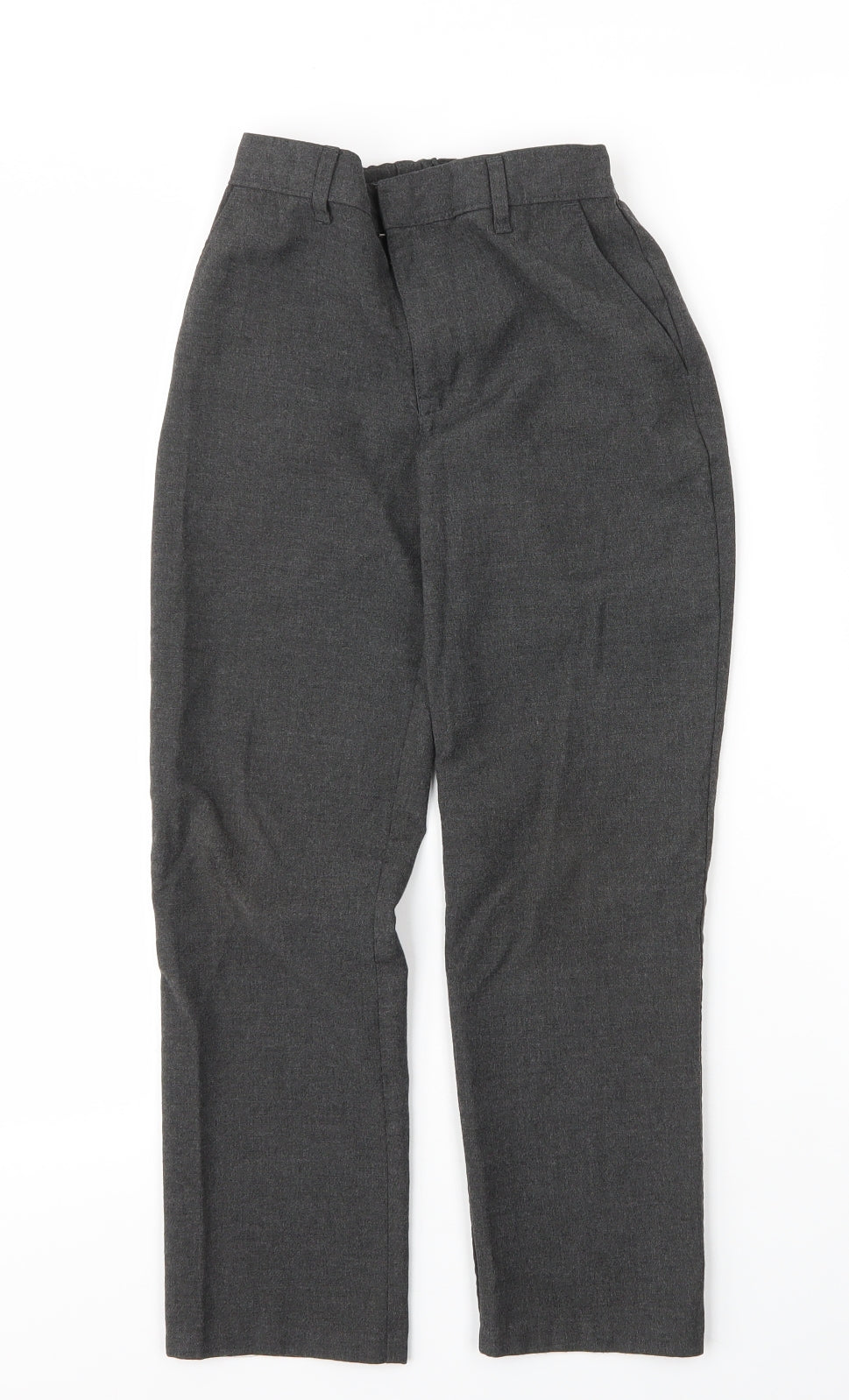 M&S Boys Grey  Viscose Carpenter Trousers Size 8 Years L22 in Regular Zip