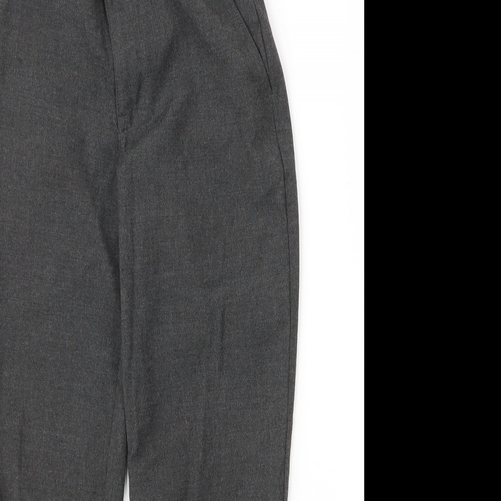 M&S Boys Grey  Viscose Carpenter Trousers Size 8 Years L22 in Regular Zip