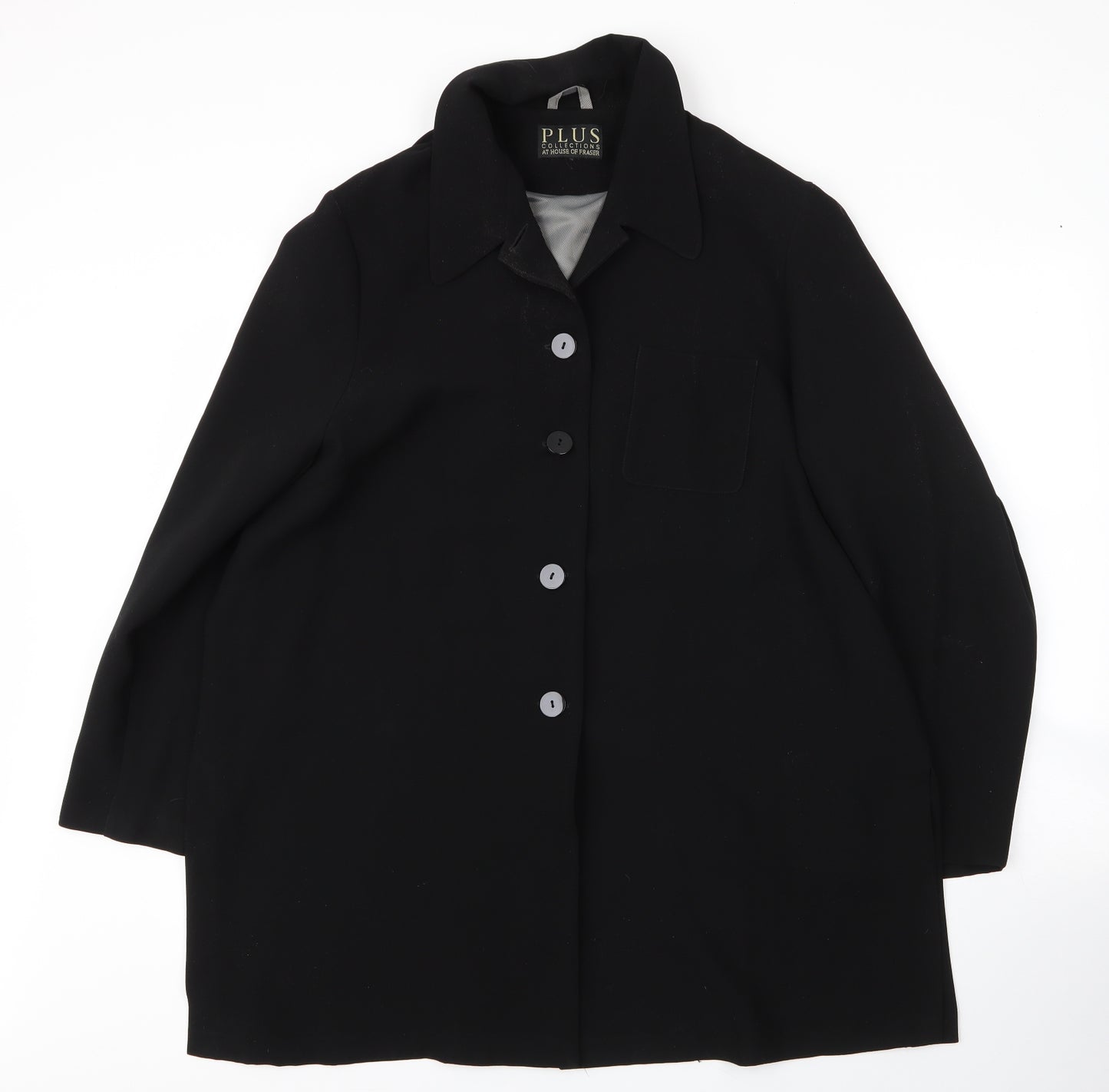 House of Fraser Womens Black  Polyester Jacket Blazer Size XL