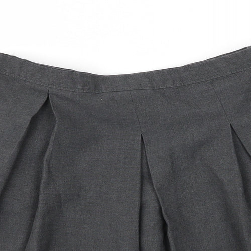 Very Girls Grey  Viscose Pleated Skirt Size 11 Years  Regular Zip