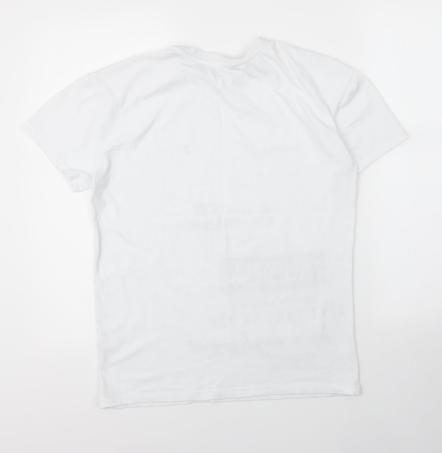 George Girls White  Cotton Basic T-Shirt Size 12 Years Round Neck