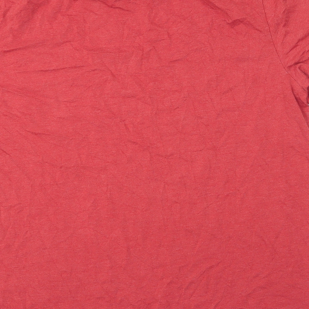 George Mens Orange  Cotton  T-Shirt Size L Round Neck