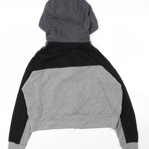LA Gear Womens Grey  Cotton Full Zip Hoodie Size 12  Zip