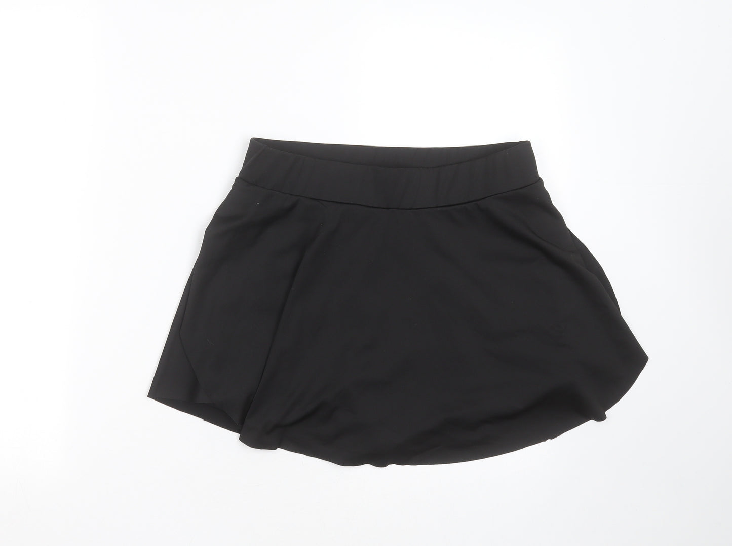 SheIn Womens Black  Polyester Mini Skort Size L