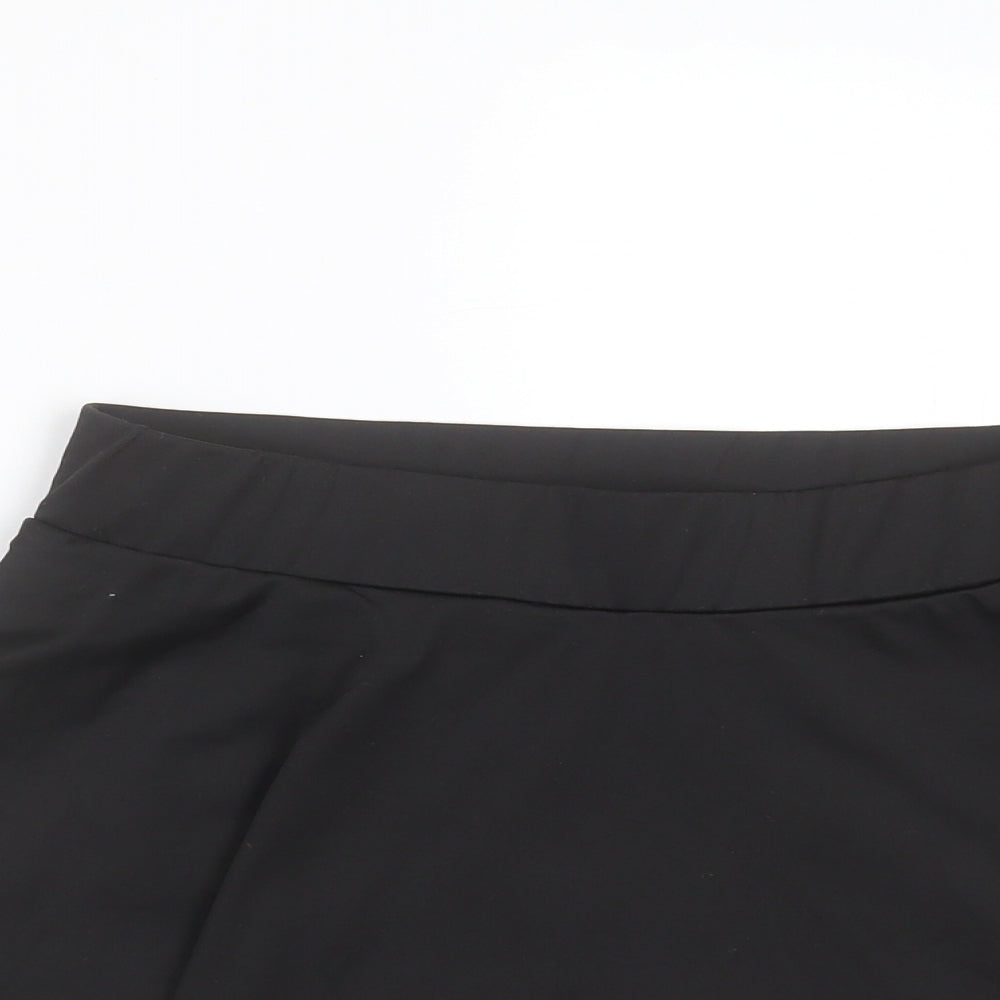 SheIn Womens Black  Polyester Mini Skort Size L