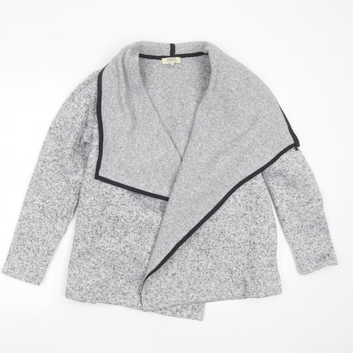 Papaya Womens Grey Collared  Polyester Cardigan Jumper Size 12