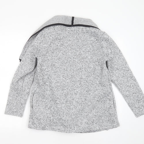 Papaya Womens Grey Collared  Polyester Cardigan Jumper Size 12