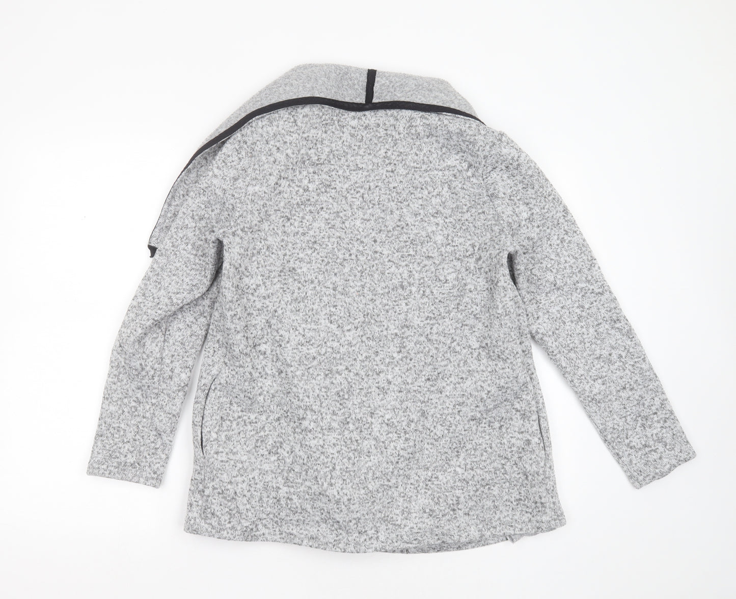 Papaya Womens Grey Collared  Polyester Cardigan Jumper Size 12