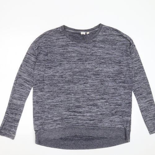 Gap Womens Blue Round Neck  Polyester Pullover Jumper Size M