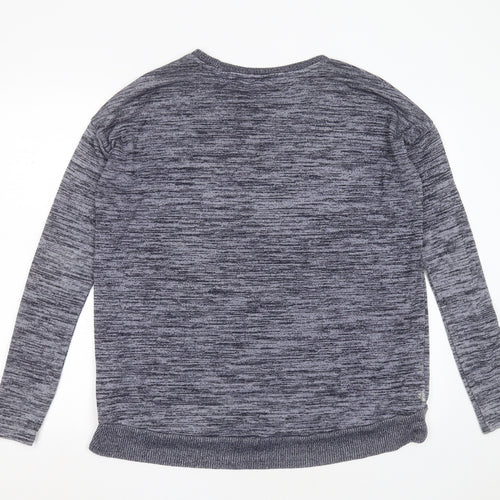 Gap Womens Blue Round Neck  Polyester Pullover Jumper Size M