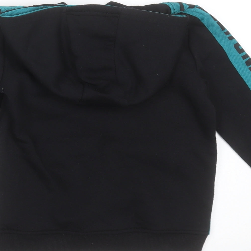 M&Co Boys Black  Polyester Pullover Hoodie Size 5-6 Years