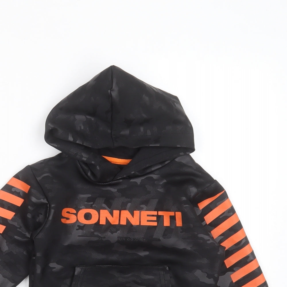 Sonneti Boys Black Camouflage Polyester Pullover Hoodie Size 4-5 Years
