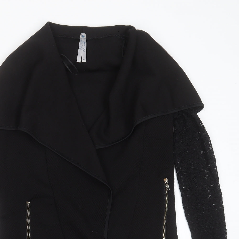 BLUE VANILLA Womens Black   Jacket  Size S   - lace sleeve