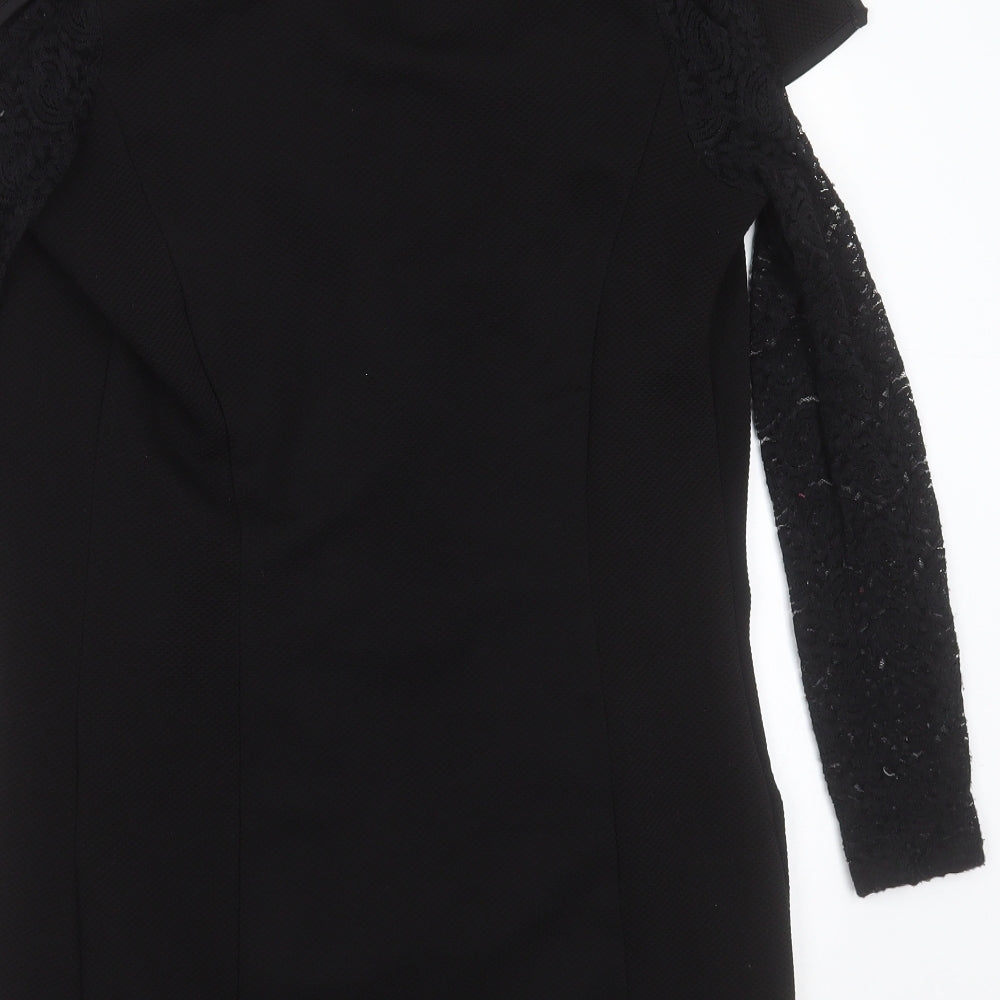 BLUE VANILLA Womens Black   Jacket  Size S   - lace sleeve