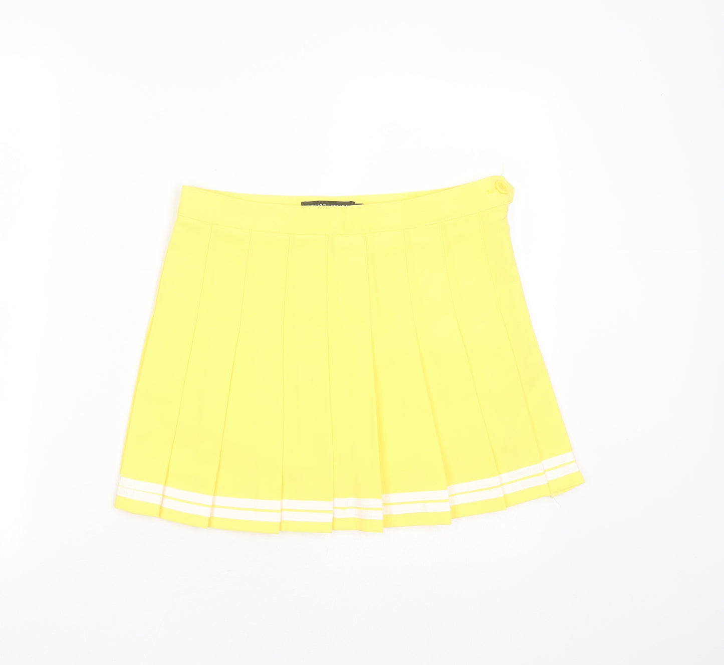 xin yi zu wears Womens Yellow  Polyester Mini Skort Size L    - pleated