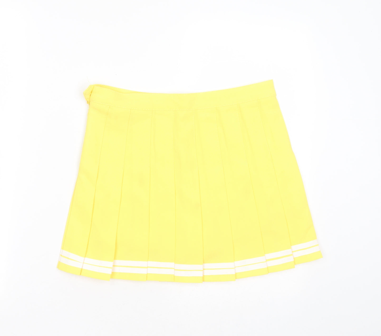 xin yi zu wears Womens Yellow  Polyester Mini Skort Size L    - pleated