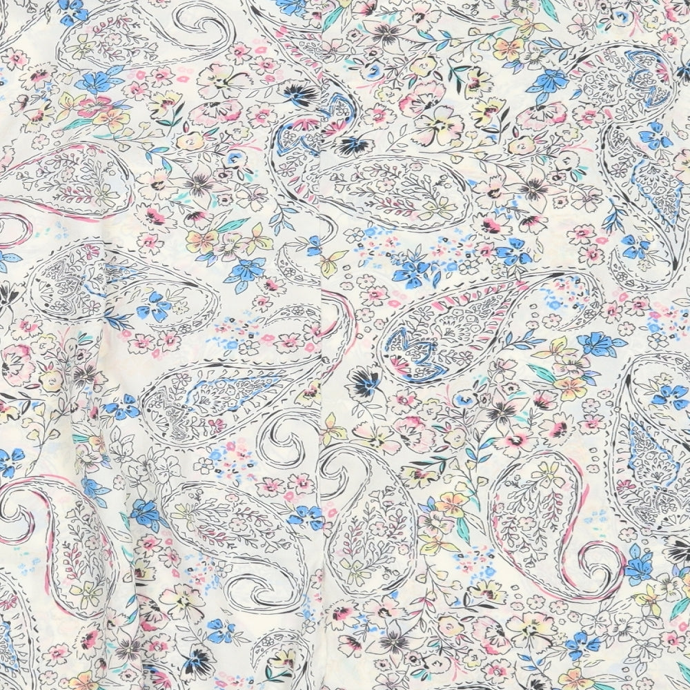 Primark Womens Multicoloured Floral Polyester Basic Blouse Size 18 Round Neck