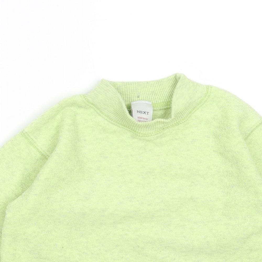 NEXT Boys Green Round Neck  Polyester Pullover Jumper Size 2 Years