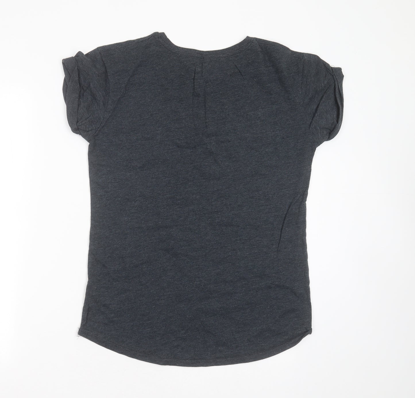 Garage Womens Grey  Cotton Basic T-Shirt Size 10 Round Neck - tiger