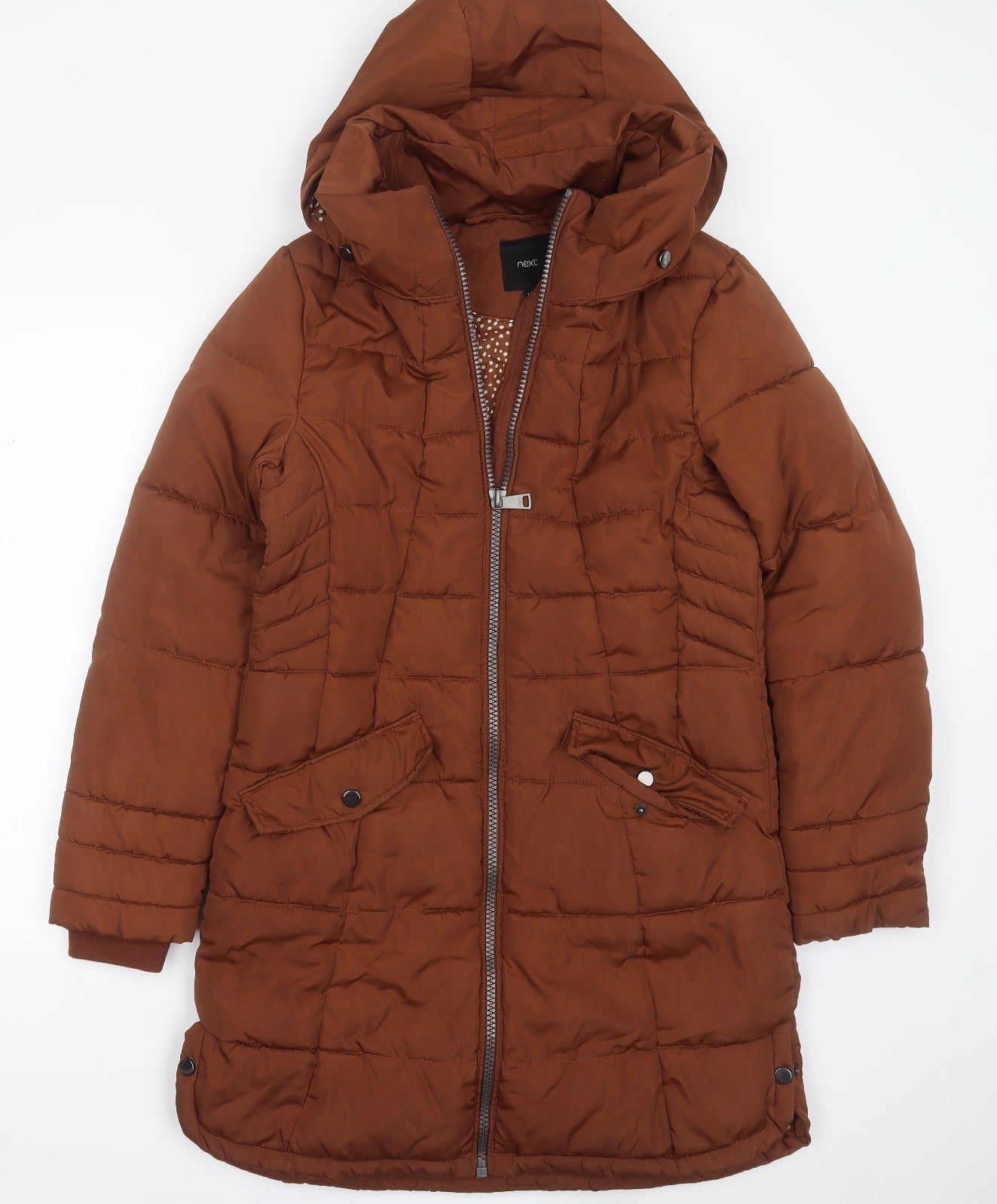 NEXT Womens Brown   Puffer Jacket Coat Size 12  Zip