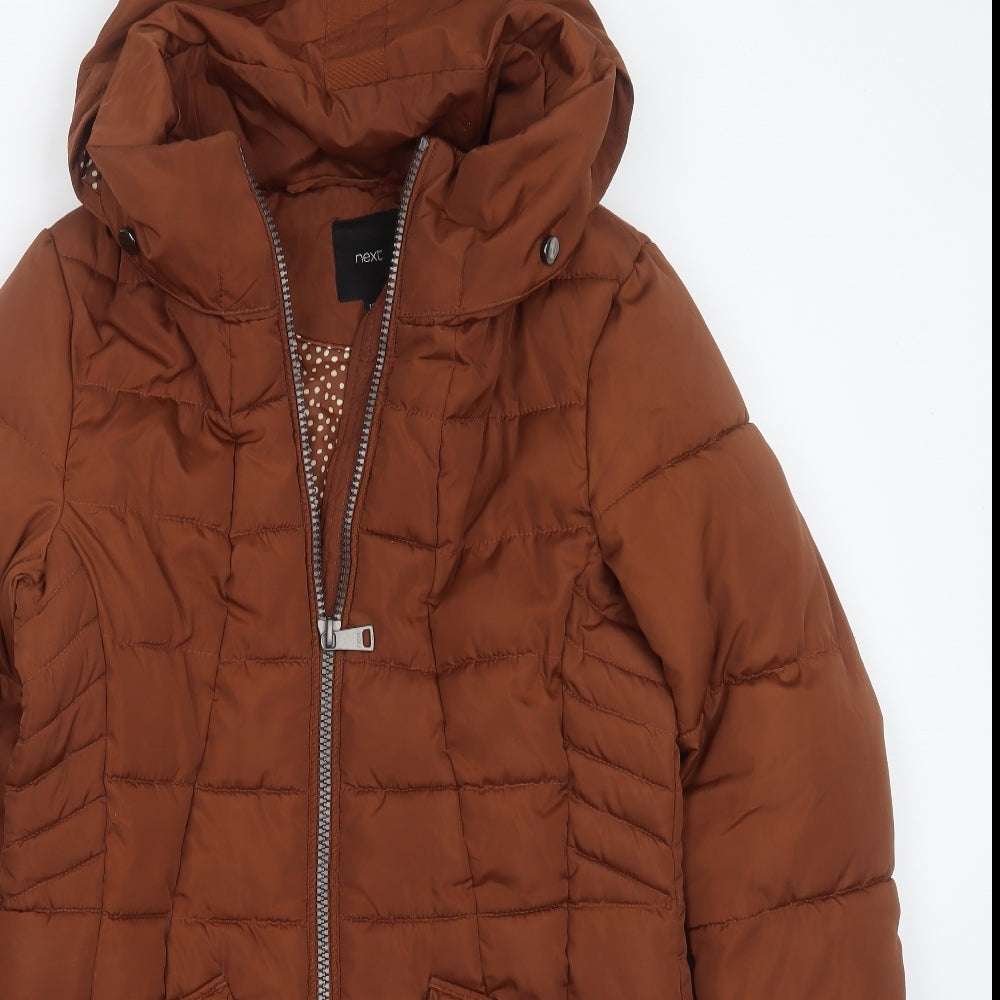 NEXT Womens Brown   Puffer Jacket Coat Size 12  Zip