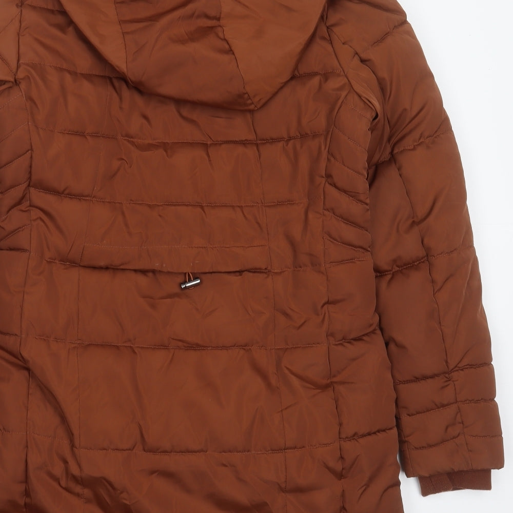 NEXT Womens Brown   Puffer Jacket Coat Size 12  Zip