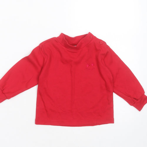 MACKAYS Baby Red  Polyester Basic T-Shirt Size 12-18 Months Round Neck  - guess who