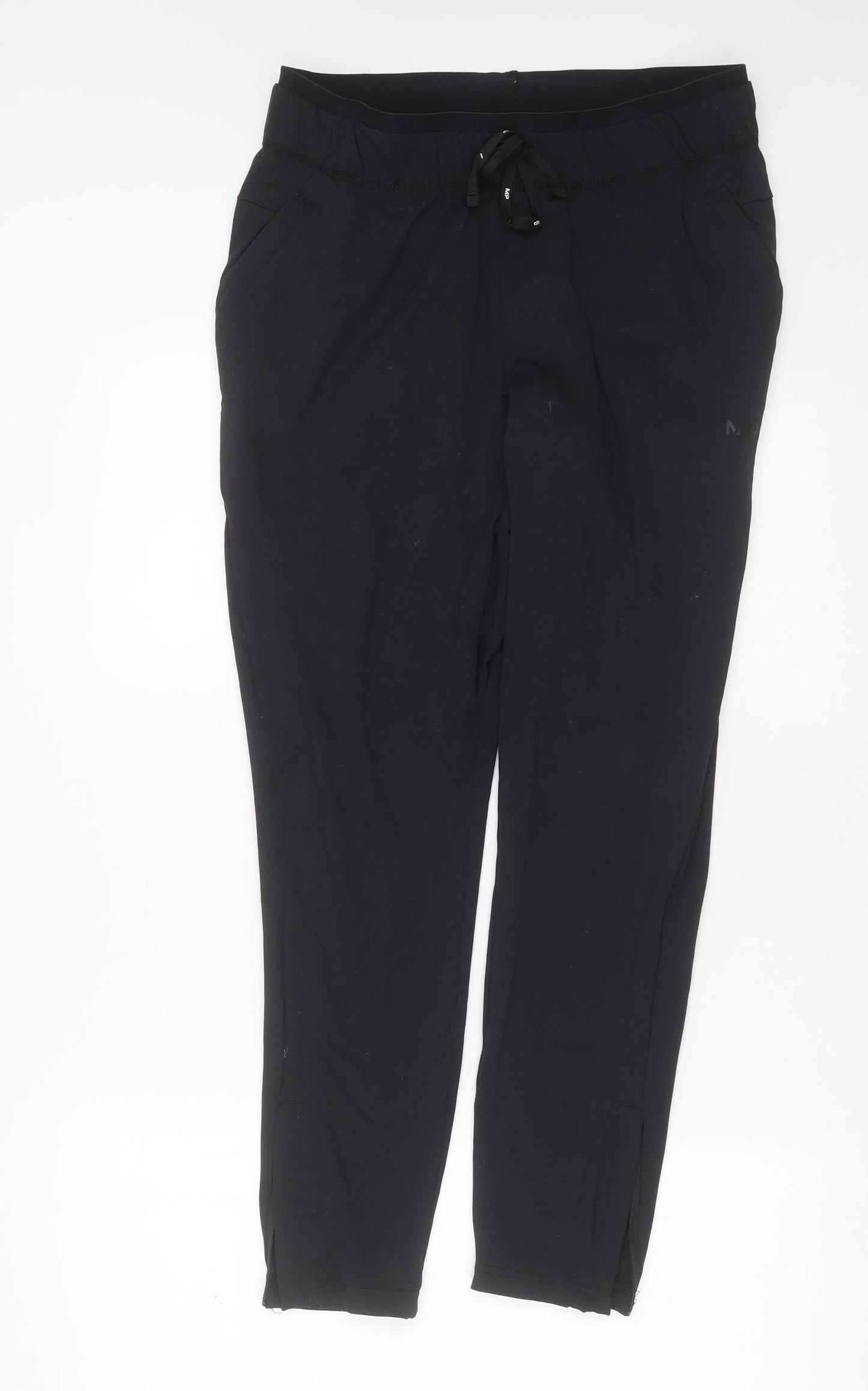 MP Mens Black  Nylon Jogger Trousers Size M L28 in Slim