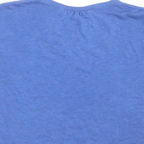 NEXT Womens Blue V-Neck  Acrylic Pullover Jumper Size M
